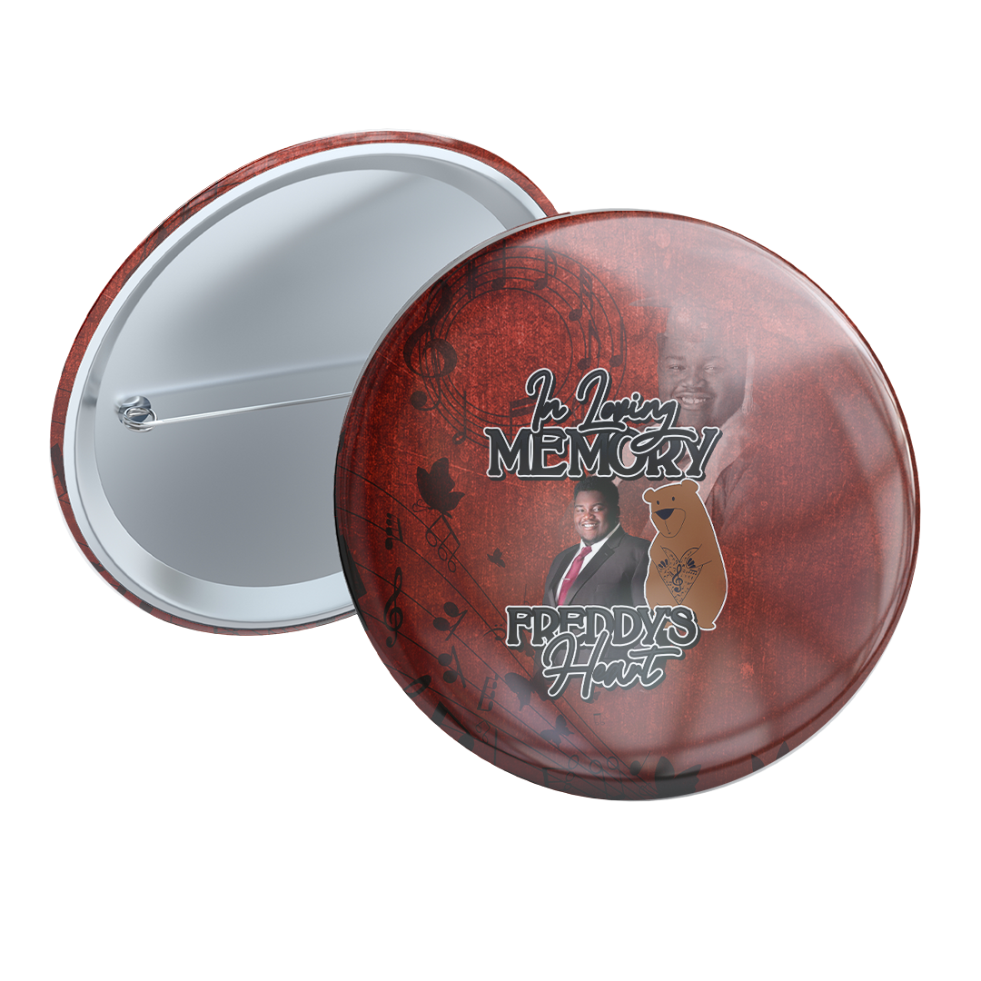 Freddy's Heart Button Pin