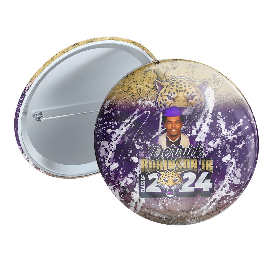 Graduation 2024 Custom Button Purple