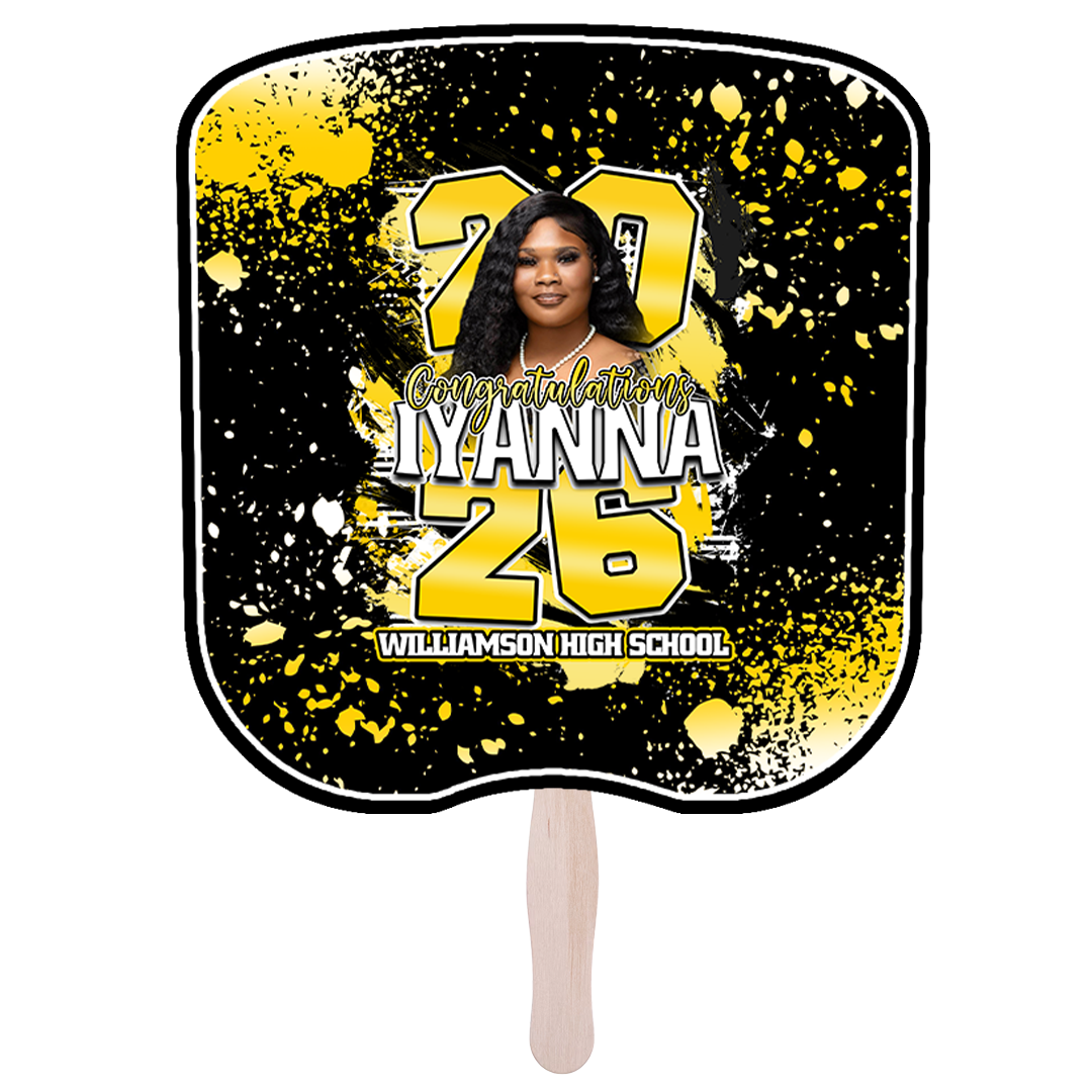 Custom Graduation Fan š | Personalized Photo Hand Fan | Senior 2026 Graduation Party Fan