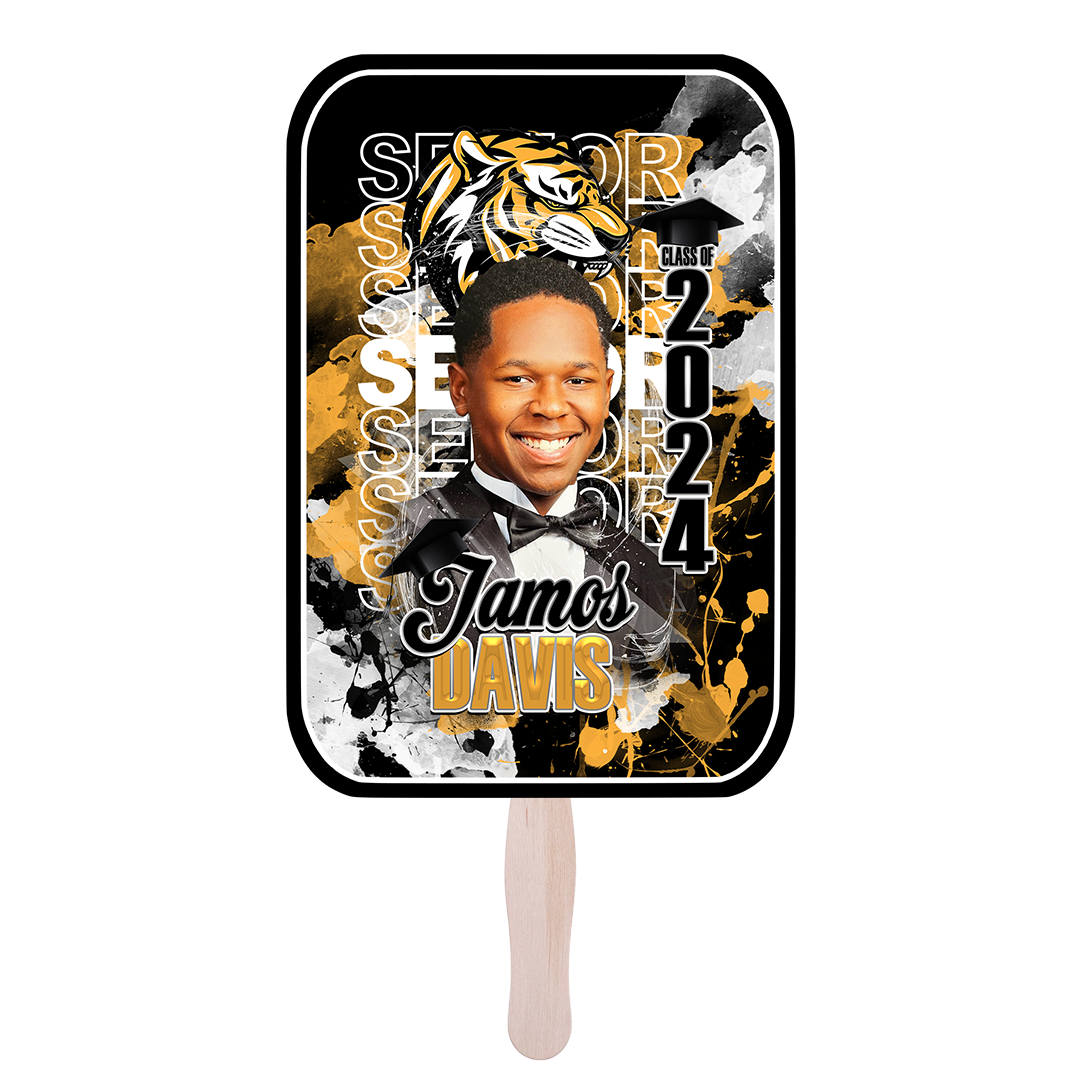 Graduation 2024 Custom Fan Black Gold