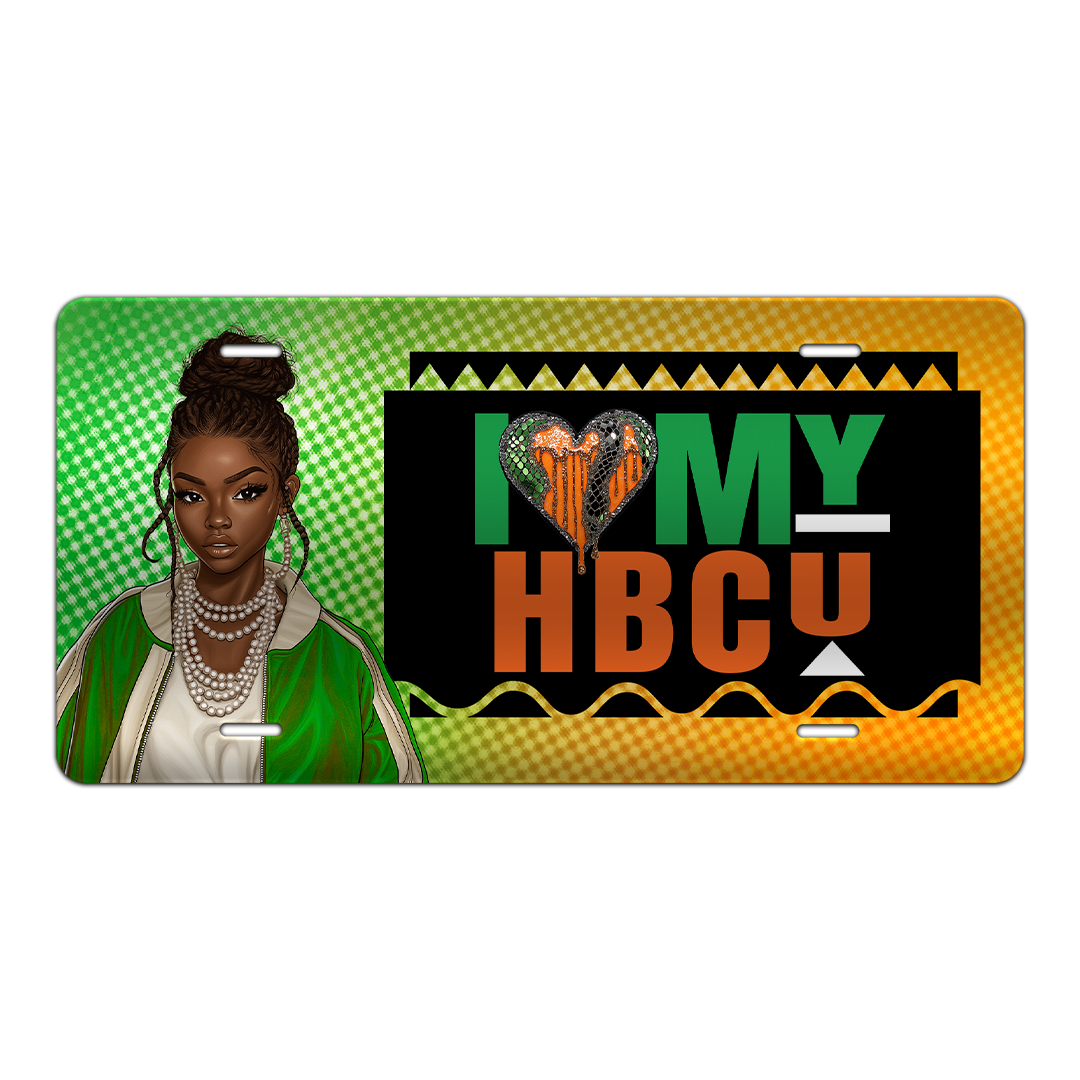 Homecoming I Love My HBCU Custom License Plate