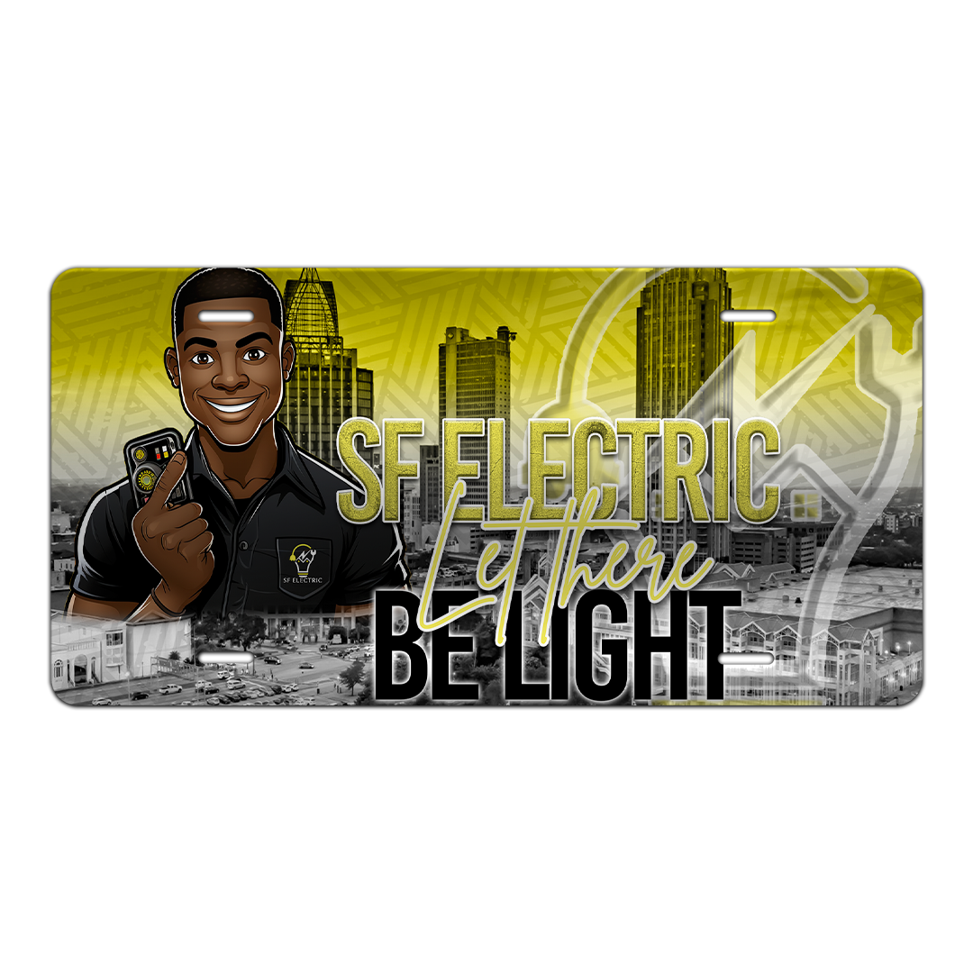 SF Electric Custom License Plate