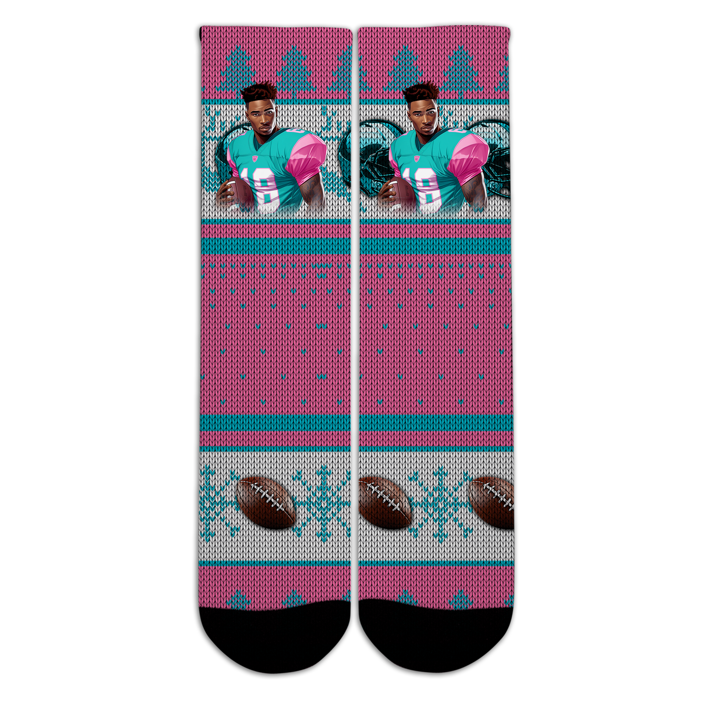 Ugly Christmas Sweater Socks Football