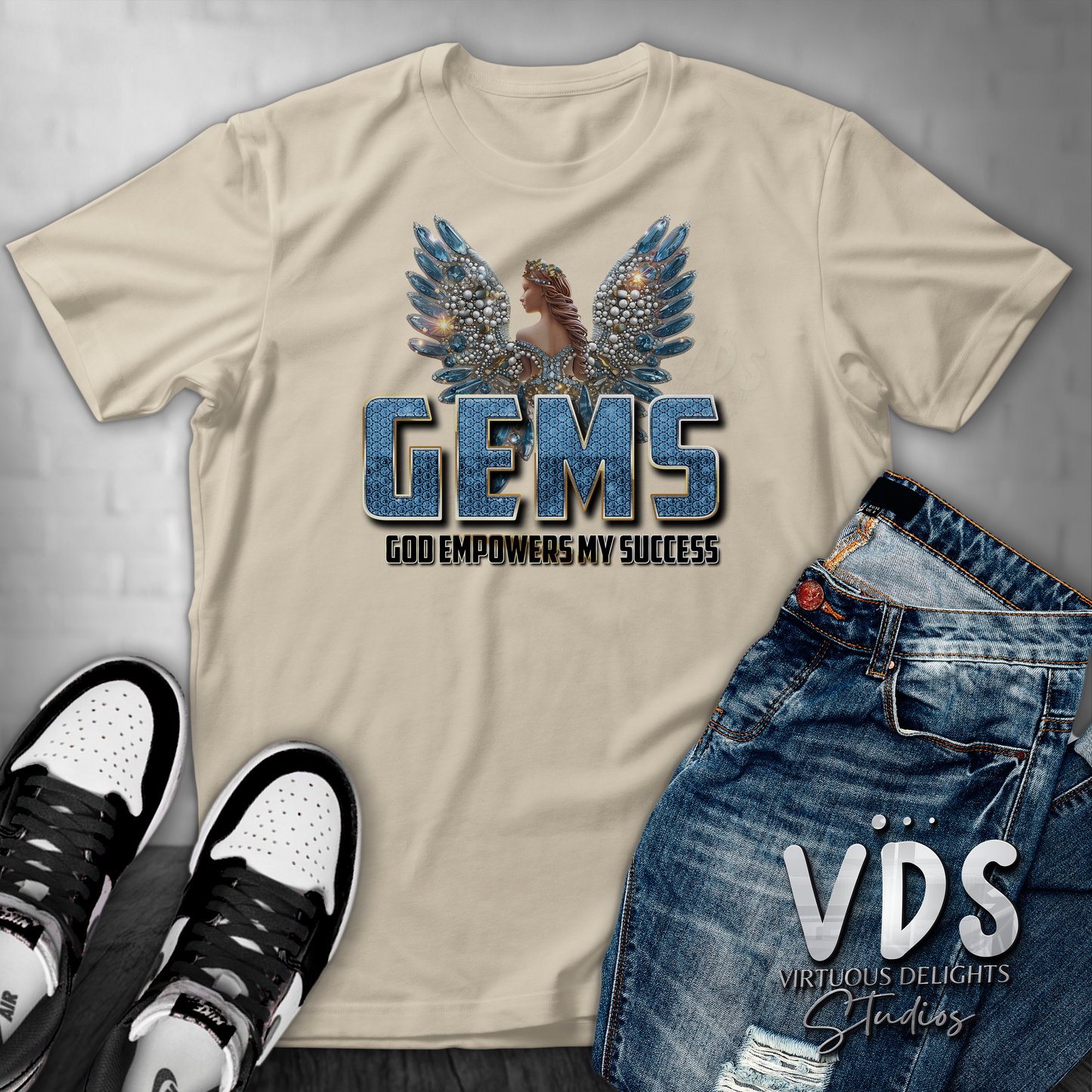 GEMS Empowered T-Shirt DTF sand