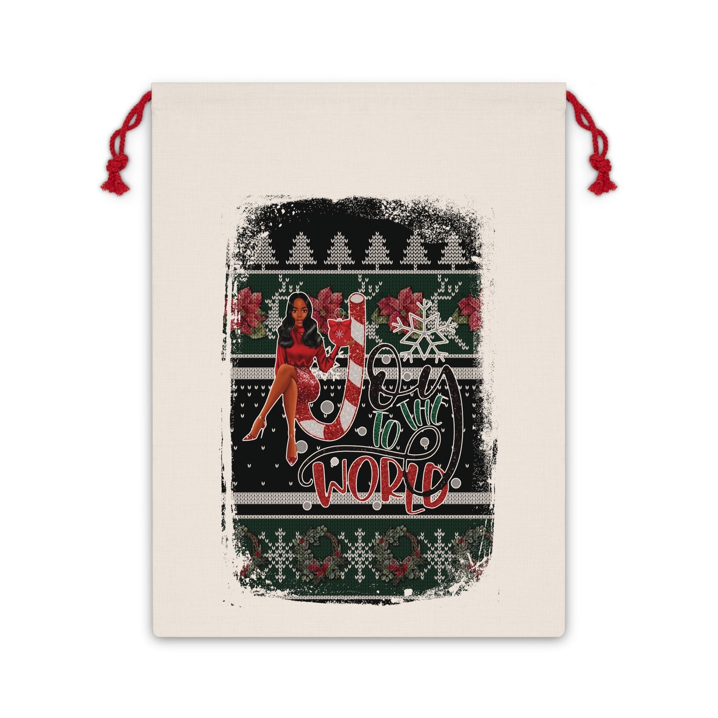 Joy to The World Personalized Christmas Santa Sack
