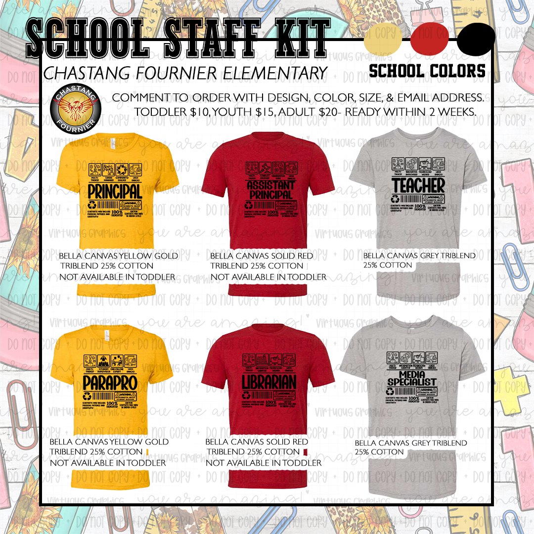 Chastang Fournier Elementary- School Staff Kit
