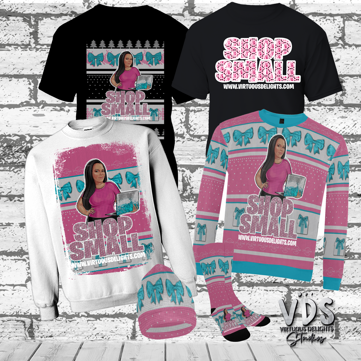 Ugly Christmas Sweater Sweatshirt Shop Small
