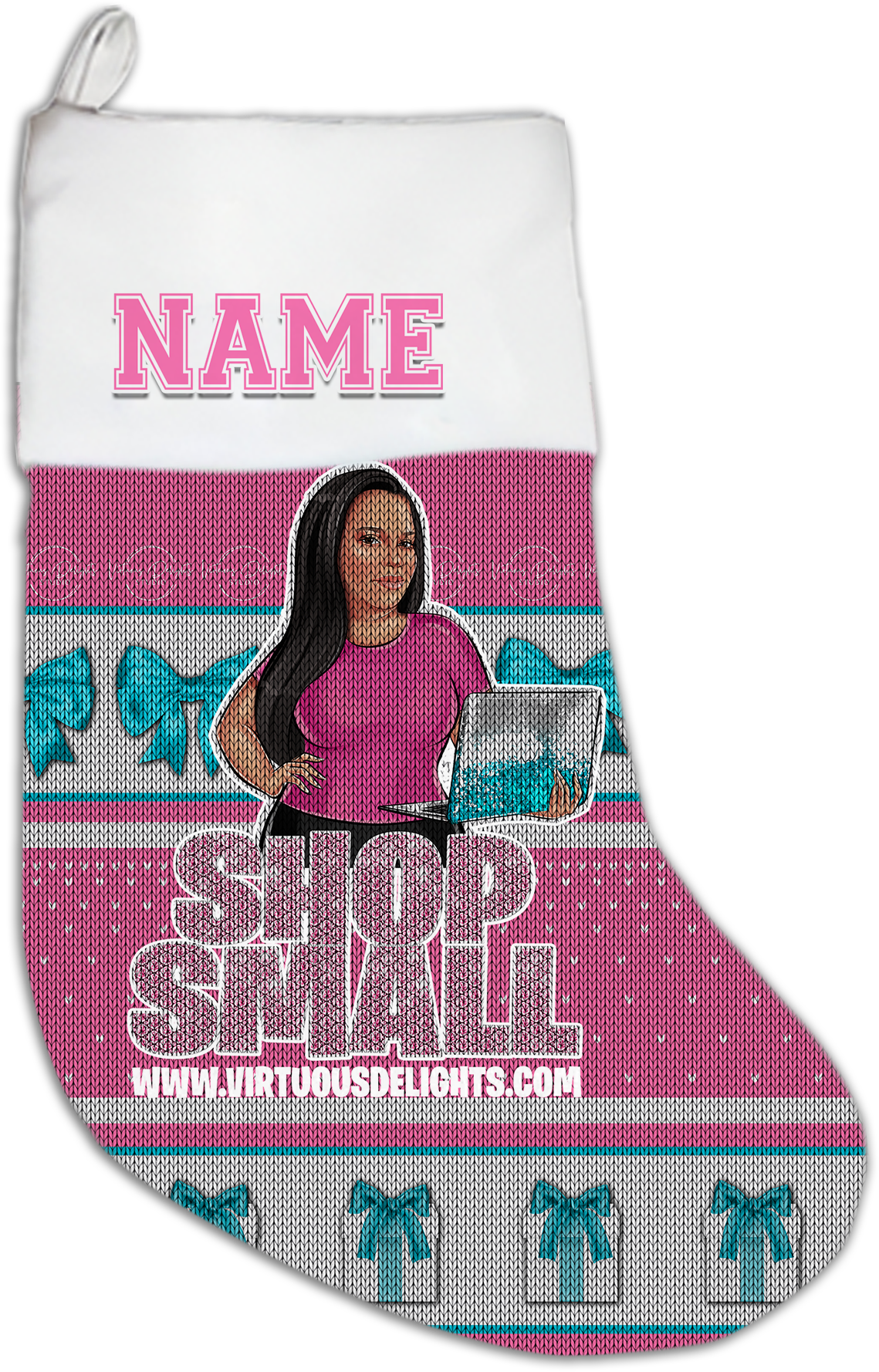 Personalized Christmas Stocking | Virtuous Delights Studio