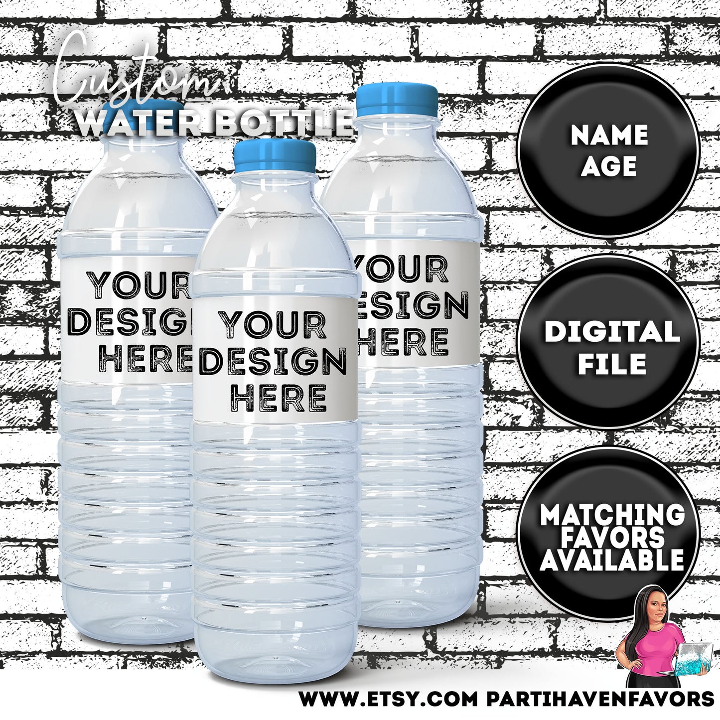 Water Bottle Label Only