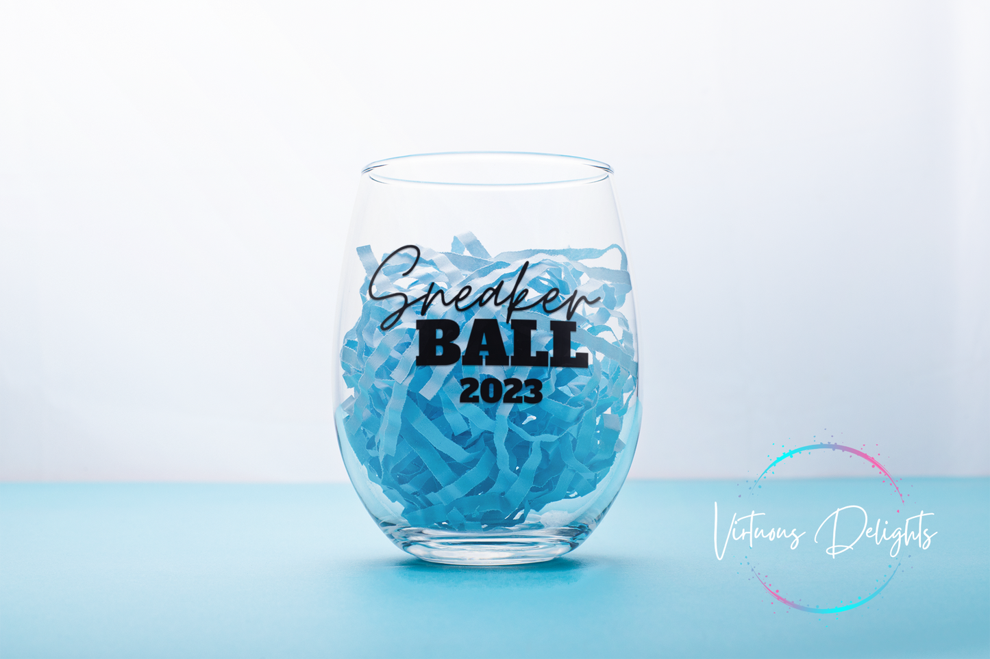 Custom Stemless Wine Glass