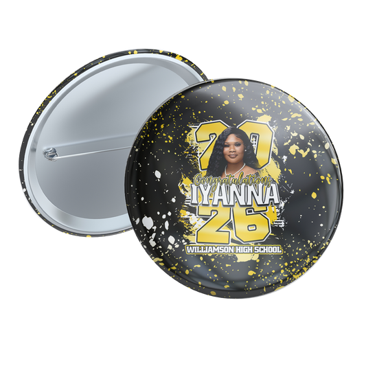 Custom Graduation Button Pin 🎓 | Personalized Photo Senior Pin | Class of 2026 Graduation Button