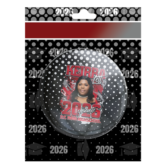 Custom Graduation Jumbo Button Pin 🎓 | Personalized Photo Senior Pin | Class of 2026 Graduation Button