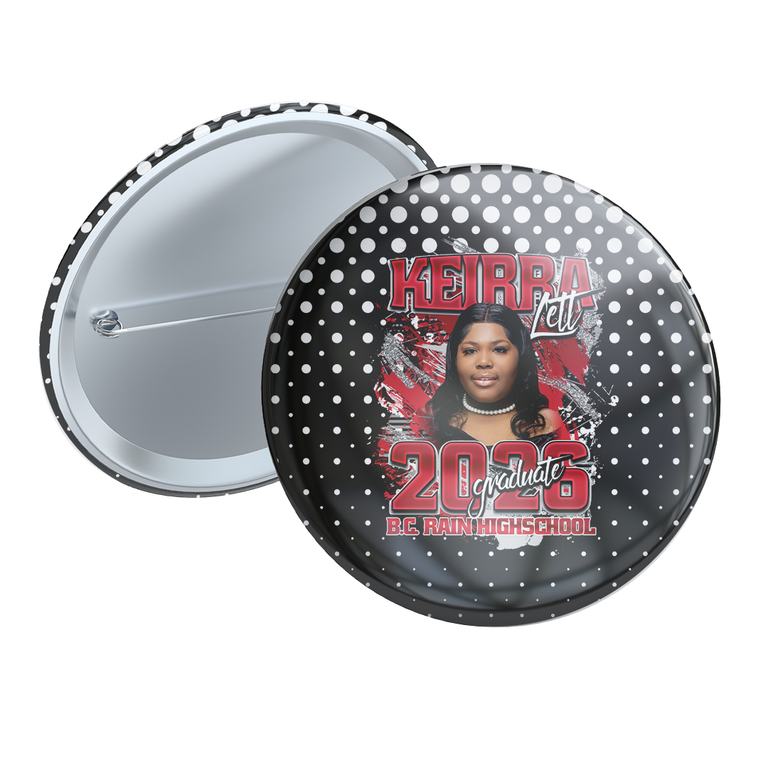 Custom Graduation Button Pin 🎓 | Personalized Photo Senior Pin | Class of 2026 Graduation Button