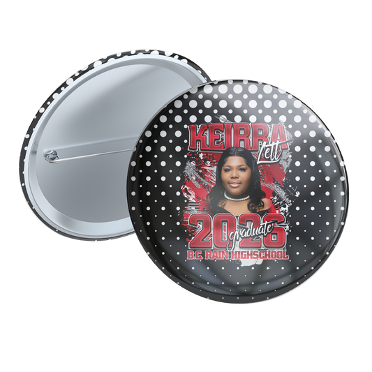 Custom Graduation Button Pin 🎓 | Personalized Photo Senior Pin | Class of 2026 Graduation Button