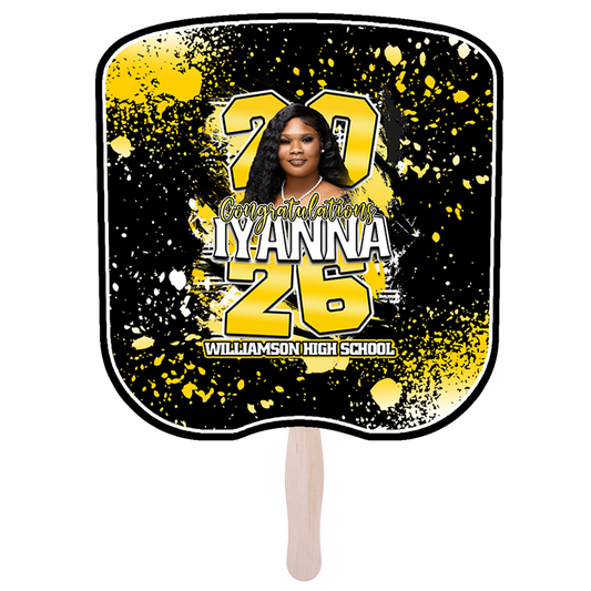 Custom Graduation Fan 🎓 | Personalized Photo Hand Fan | Senior 2026 Graduation Party Fan