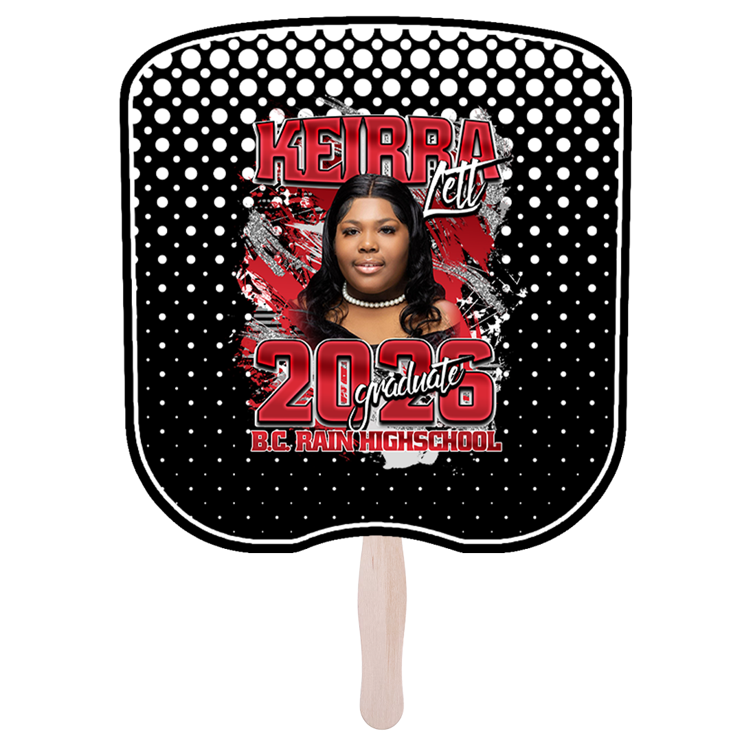 Custom Graduation Fan 🎓 | Personalized Photo Hand Fan | Senior 2026 Graduation Party Fan
