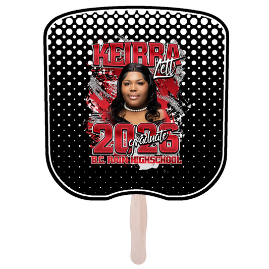 Custom Graduation Fan 🎓 | Personalized Photo Hand Fan | Senior 2026 Graduation Party Fan