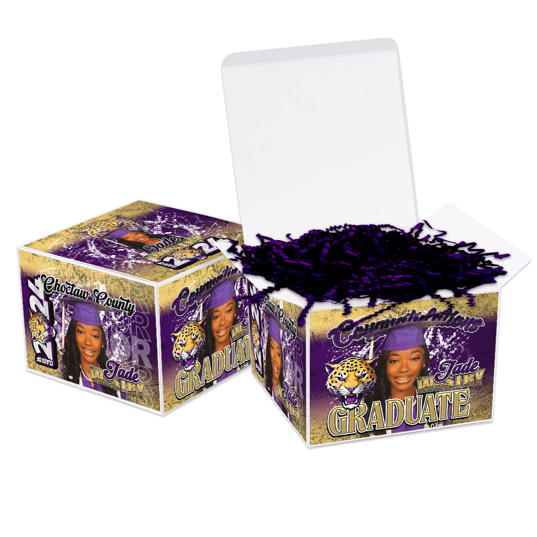 Graduation 2024 Custom Gift Box Purple