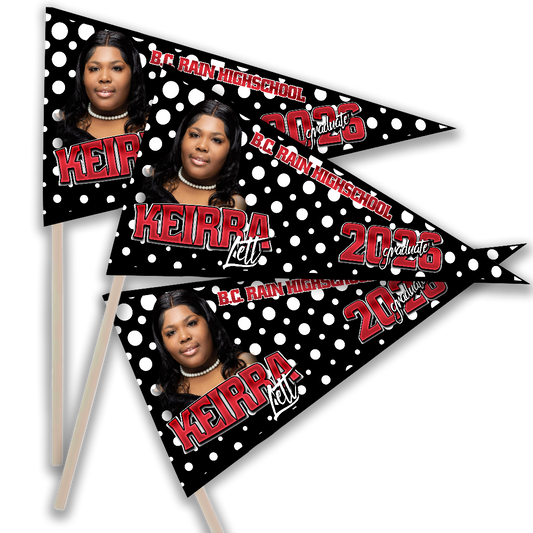 Custom Graduation Pennant Flag 🎓 | Personalized Senior Banner | Class of 2026 Graduation Decor