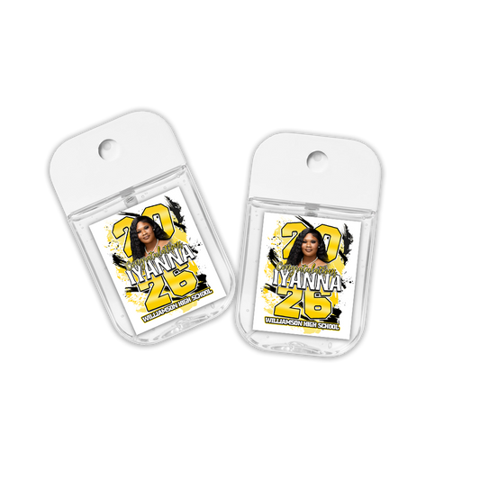 Custom Graduation Hand Sanitizer Spray 🎓 | Personalized Senior Favor | Class of 2026 Grad Gift