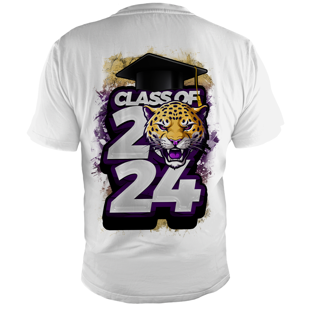Graduation 2024 Senior Custom Photo Shirt Purple Yellow