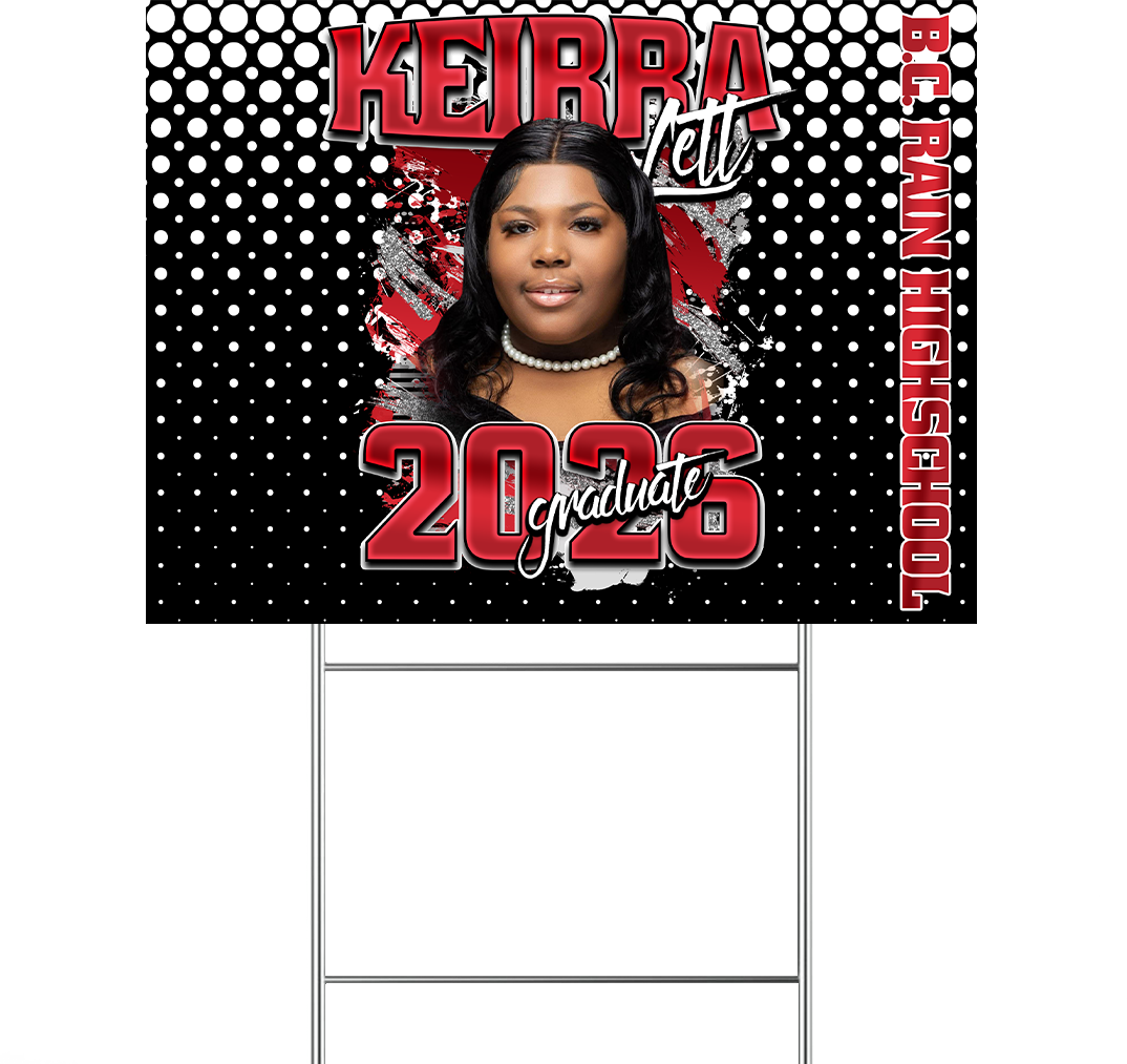 Custom Graduation Yard Sign 🎓 | Personalized Photo Senior Lawn Sign | Class of 2026 Outdoor Graduation Decor