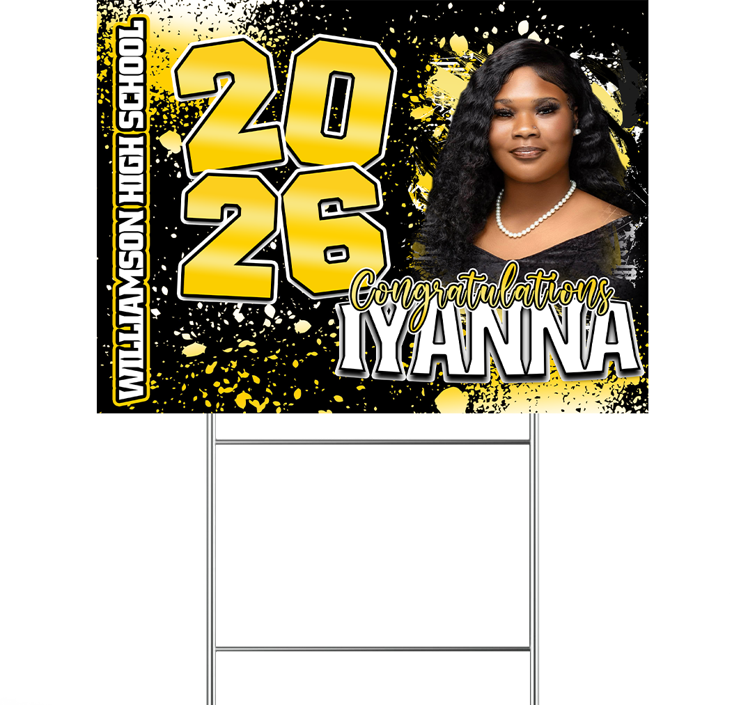 Custom Graduation Yard Sign 🎓 | Personalized Photo Senior Lawn Sign | Class of 2026 Outdoor Graduation Decor