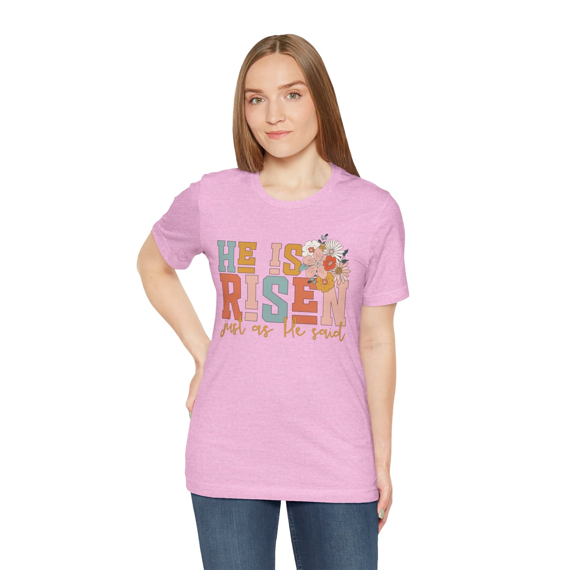 He Is Risen Just As He Said Flower Faith Shirt