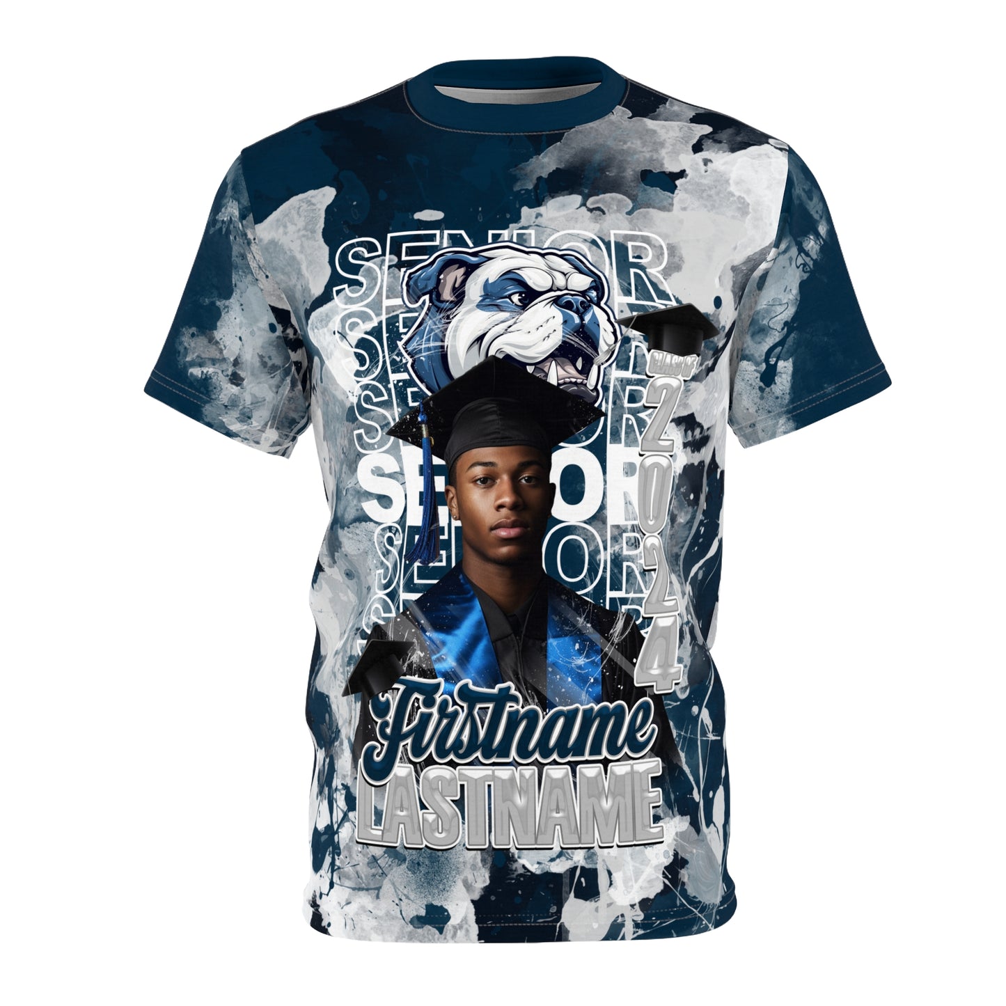 Congratulations Graduate Class of 2024 Senior Repeat Splash Personalized Shirt