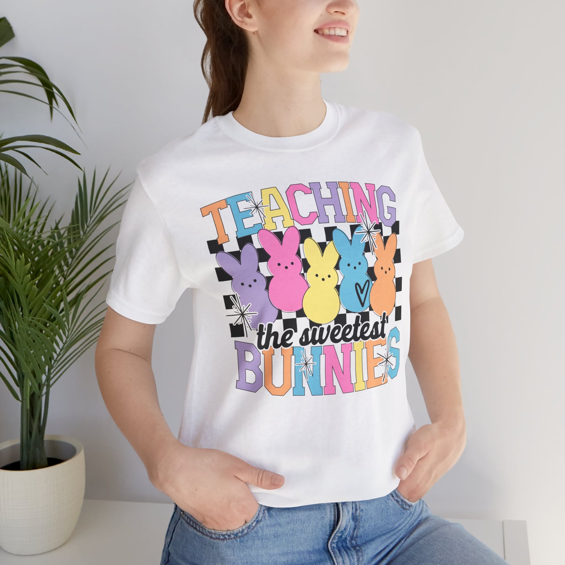Teaching the Sweetest Bunnies Teacher Easter Shirt 