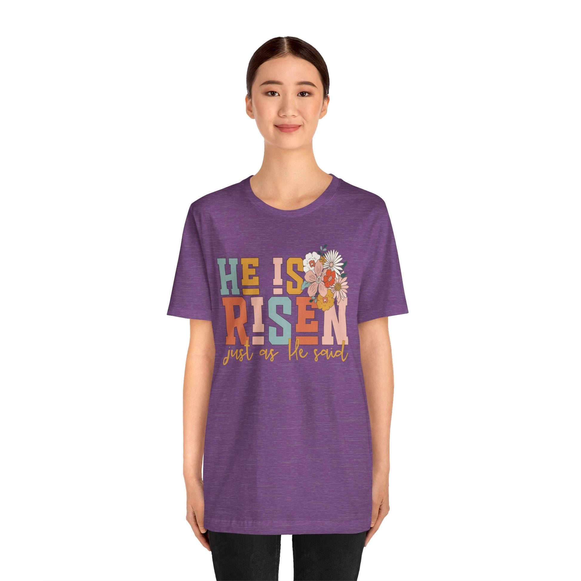 He Is Risen Just As He Said Flower Faith Shirt