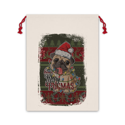 Have A Merry Pugmas Christmas Santa Sack