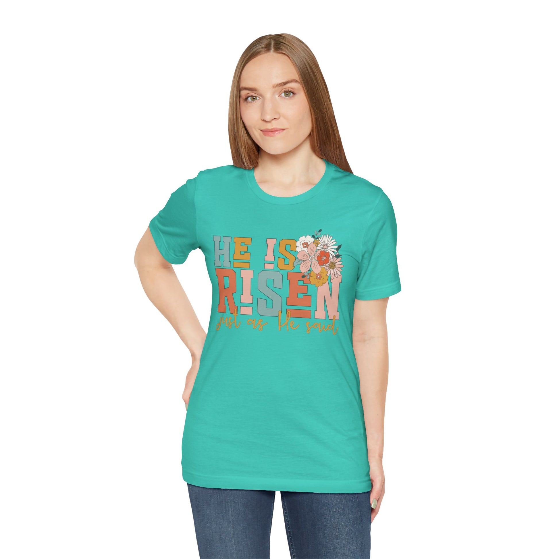 He Is Risen Just As He Said Flower Faith Shirt