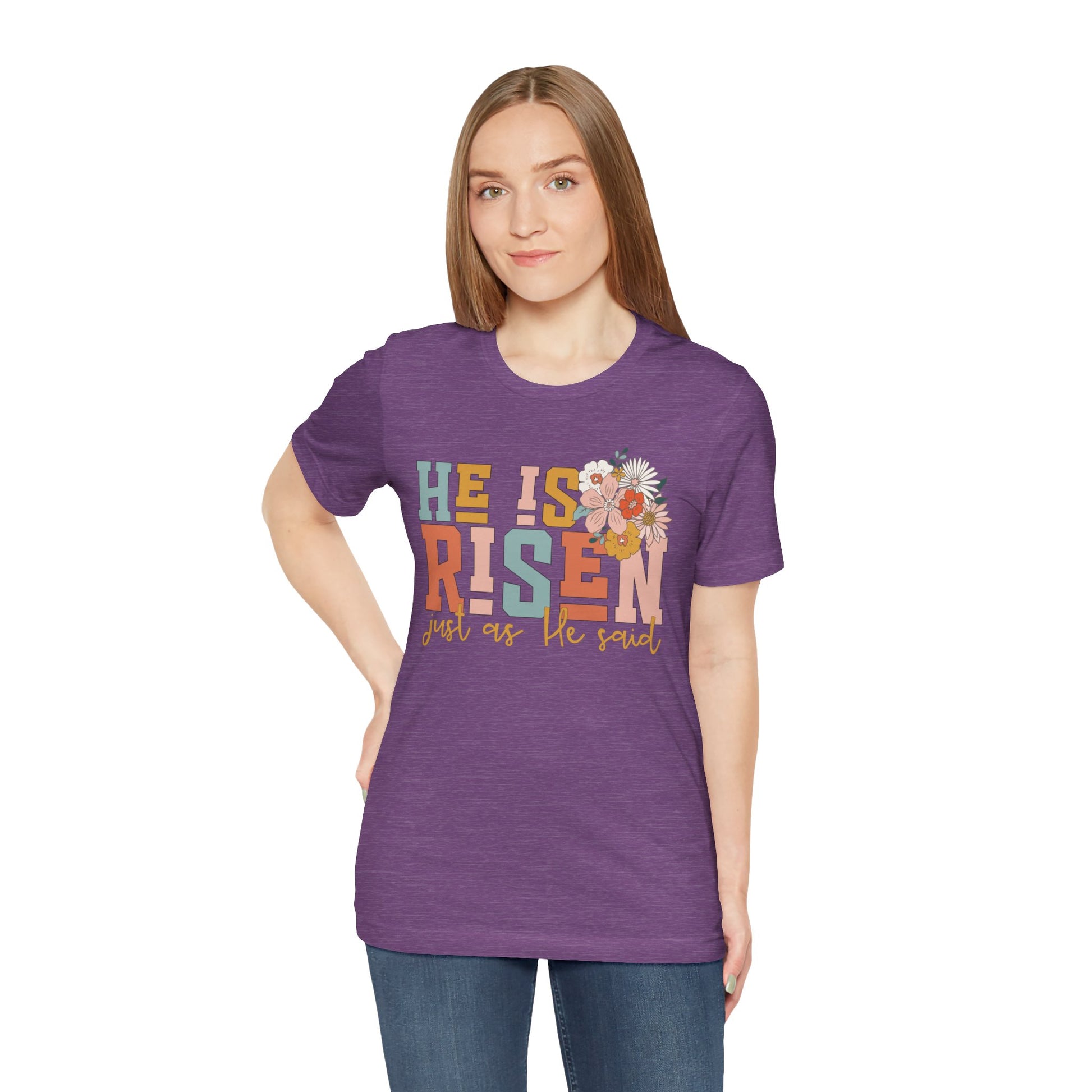 He Is Risen Just As He Said Flower Faith Shirt