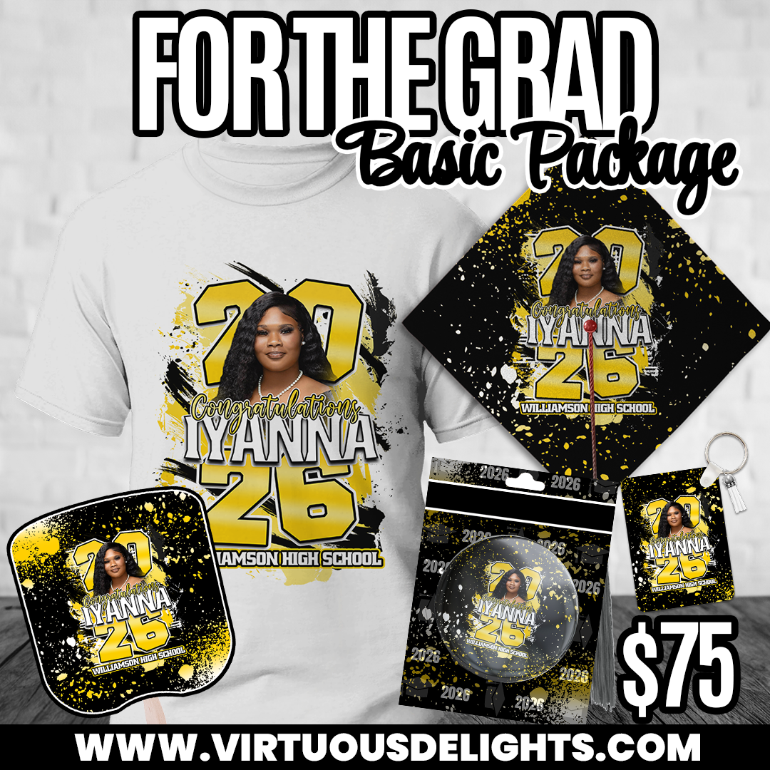 For the Grad Starter Package | Custom Graduation Set Black Yellow