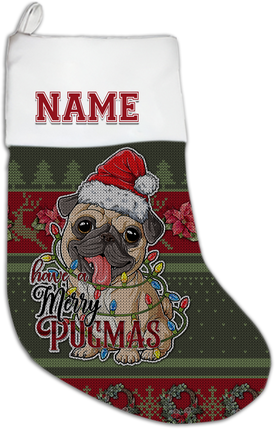 Have A Merry Pugmas Christmas Personalized Stocking
