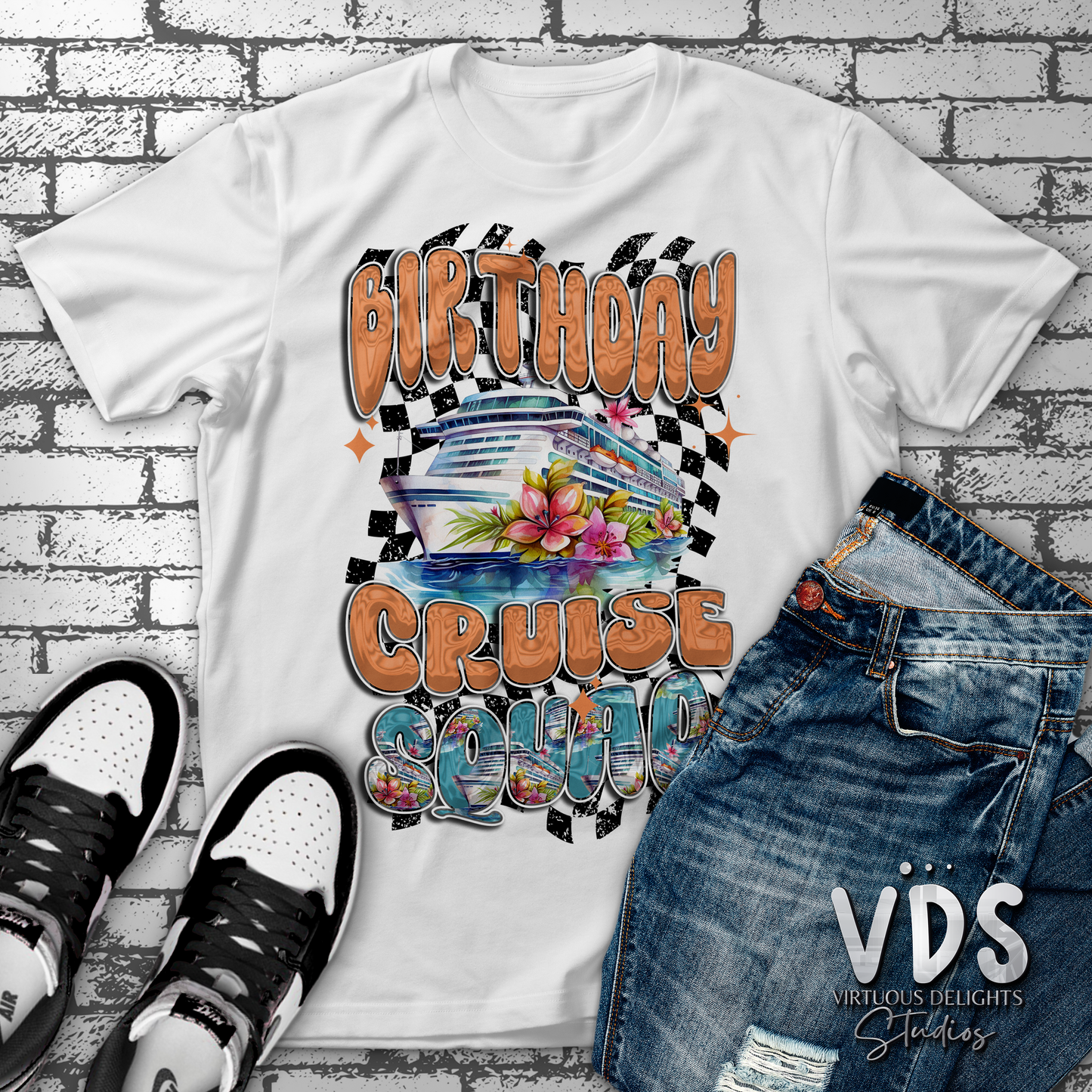 Custom In My Birthday Cruise Ship Era Sublimation Print T-Shirt