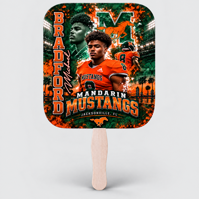 Michael Bradford Wooden-Handle Fan