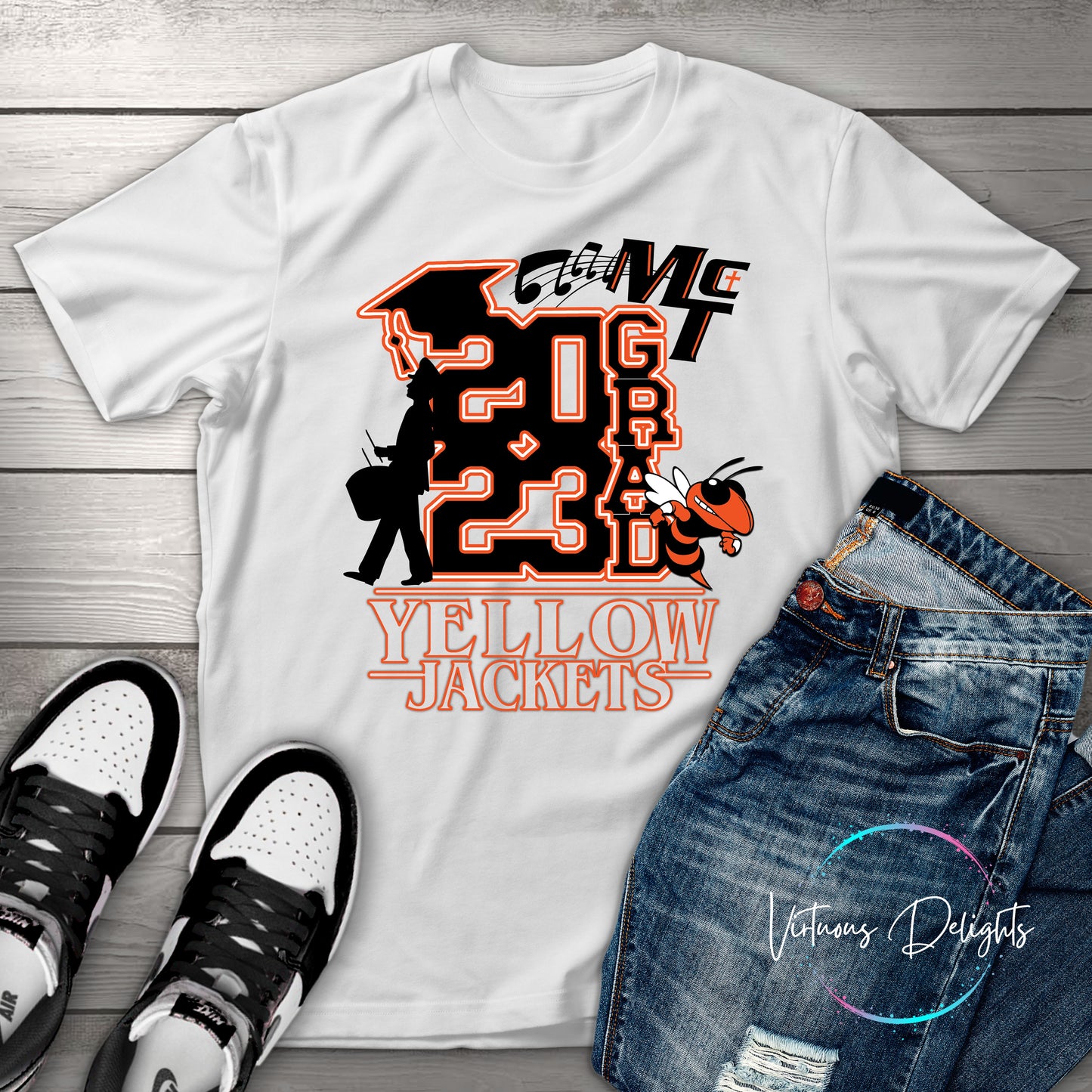 Graduation 2023 McGill Toolen Yellow Jackets Band T-Shirt