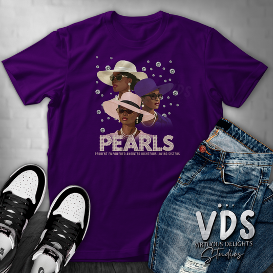 PEARLS Empowered T-Shirt DTF PURPLE