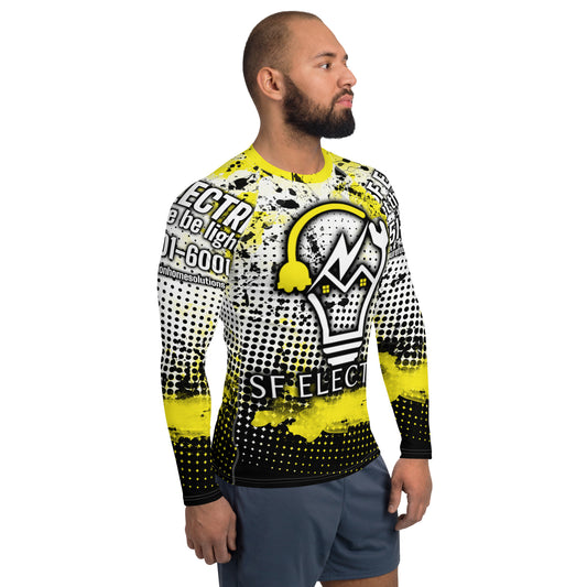 All-Over Print Men's Rash Guard-SF Electric