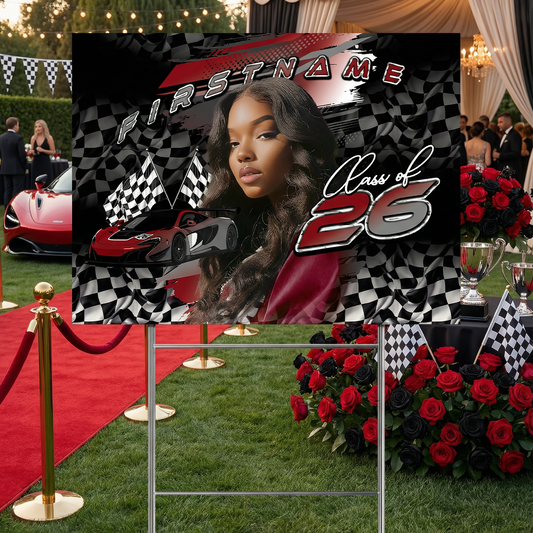 Custom Graduation Yard Sign 🎓 | Personalized Photo Senior Lawn Sign | Class of 2026 Outdoor Graduation Decor
