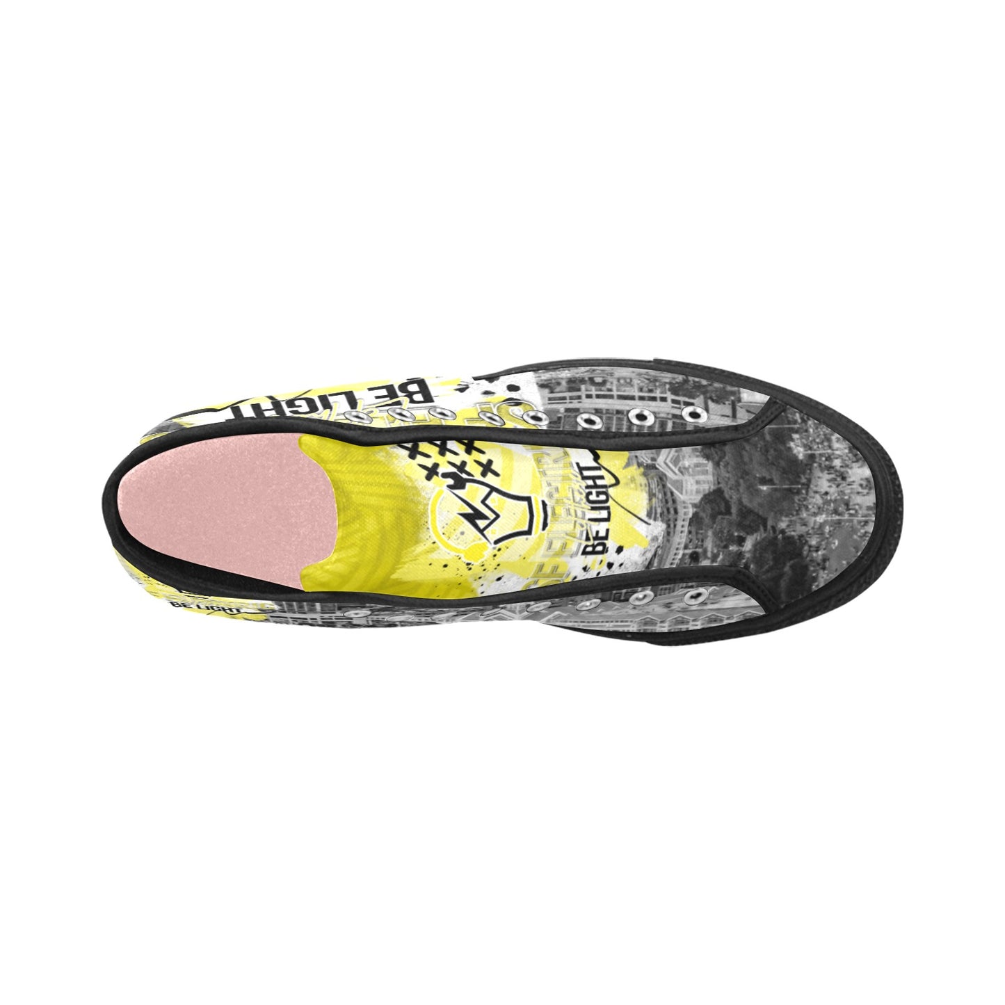 SF Electric City Scape Grunge Women's Canvas Shoes