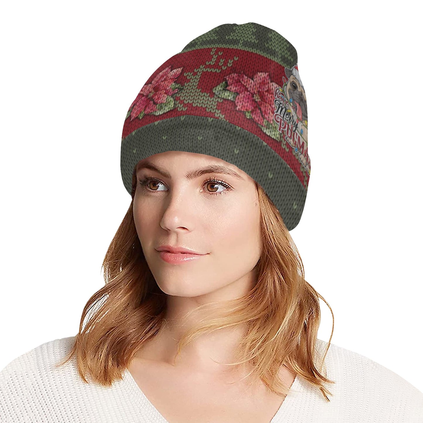 Have a Merry Pugmas All Over Print Beanie for Adults