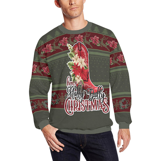 Have a Holly Dolly Christmas All Over Print Crewneck Sweatshirt